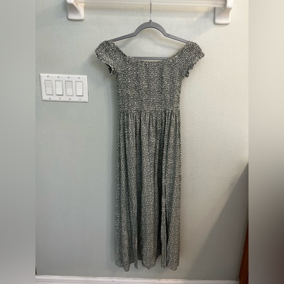 Floerns Women's Boho Floral Print Off Shoulder Split Long A Line Dress - Picture 4 of 13